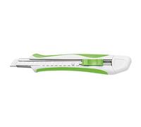 Wedo Comfortline - Cúter soft 9 mm, 2 cuchillas, color verde y blanco