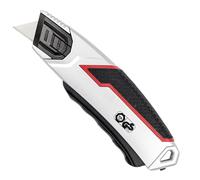 WEDO Cúter de seguridad de metal con hoja de retroceso, cuchillo de seguridad con palanca