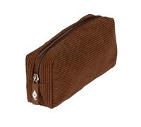 Wedo Estuche de algodón con Aspecto de Pana, Estuche Escolar para bolígrafos y Materiales de Escritura, Color marrón Pana, Brown