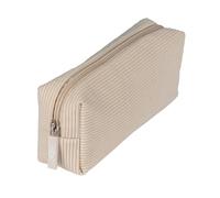 Wedo Estuche de algodón con Aspecto de Pana, Estuche Escolar para lápices y Material de Escritura, Color Beige