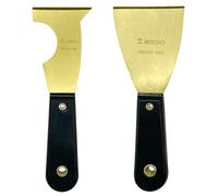WEDO Juego de 2 Espátula de Masilla de Latón, Hoja de 3 Pulgadas de Ancho Y Hoja Multifuncional de 2-1/2 Pulgadas,Espátula para Paneles de Yeso, Herramienta Raspadora