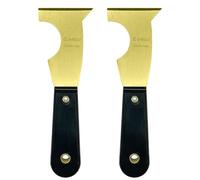 WEDO Juego de 2 Espátula de Masilla de Latón,Raspador de Pintura de 2-1/2 Pulgadas con Mango de Baquelita,Multiherramienta de Latón 5 En 1,Espátula para Paneles de Yeso,Herramienta Raspadora