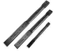 WEDO Juego de 3 cinceles planos, 6 pulgadas, 10 pulgadas, 12 pulgadas, grado industrial, acero CR-V, forjado a presión, tratamiento térmico, pulido de superficie negra