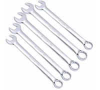 WEDO Juego de 5 llaves combinadas con bolsa enrollable, llave combinada, diseño de 12 puntos, SAE 15/16 a 1-1/4 pulgadas, CR-V, resistente a la corrosión, forjado a presión, superficie lisa pulida