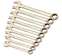 WEDO Juego de 9 llaves combinadas sin chispas, SAE de 1/4 a 3/4 pulgadas, diseño de 12 puntos, bronce de aluminio, resistencia a la corrosión, certificado BAM y FM