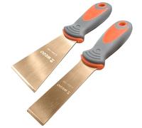 WEDO Juego de cuchillos de masilla sin chispas, pintor de raspador de seguridad rígido sin chispas, forjado a troquel, resistente a la corrosión, cobre berilio, estándar DIN, certificado BAM y FM