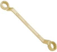 WEDO Llave de doble caja de 30 grados sin chispas, llave combinada métrica de 19 x 24 mm, longitud de 310 mm, bronce de aluminio, estándar DIN, certificado BAM y FM