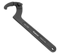 WEDO Llave de Gancho Ajustable 50 a 120mm,Llaves Inglesas Multifunción,Largo 288mm,40CRV,Llave de Amortiguador para Moto,Alta Resistencia, Resistencia al Desgaste, Pulverización Negra en Superficie