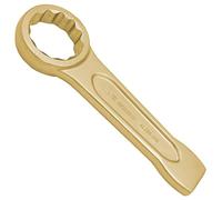 Wedo Llave estrella de impacto,sin chispas Llave de golpe poligonal,22mm,Métrica,Bronce de aluminio,Largo 155mm,Certificados Bam y FM,Certificación GS