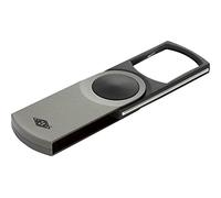 Wedo Lupa luminosa 2717654 Swing de IT plástico, 3 aumentos, reposapies lente, luz LED automática 11, 2 x 5, 0 x 1, 3 cm, incluye pilas, Plata