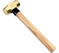 WEDO Martillo con mango de madera, cabeza de martillo de latón 2lb, 320 mm de longitud