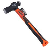 WEDO Martillo de Bola,Alto contenido de carbono,Peso de la cabeza del Martillo 680 gramos(1.5 libra),Con Cabeza de Acero Forjado,Largo 320mm,Con Mango de Fibra de Vidrio,Martillo de mecánico