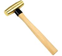 WEDO Martillo de Latón con Mango de Madera,Peso de la Cabeza 230 g,Martillo de Demolición,Longitud 280 mm,Resistente a la Corrosión