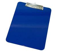 Wedo - Portapapeles (plástico irrompible, bordes redondeados, clip de metal, y gancho para colgar), color azul