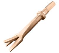 WEDO Punzón de martillo de aire sin chispas, cincel neumático, ancho de la punta 20 mm, longitud 175 mm, vástago hexagonal de 10 mm, cincel perforador, cobre berilio, no magnético, estándar DIN,