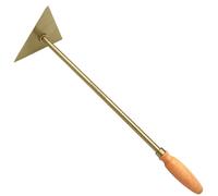 WEDO Raspador triangular sin chispas, hoja de espátula de 150 mm de ancho, 470 mm de largo, bronce de aluminio, resistente a la corrosión, mango de madera, certificado BAM & FM