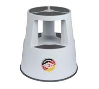 WEDO Taburete con Ruedas Super Step de plástico irrompible, con pie de Elefante, con Certificado TÜV GS, Fabricado en Alemania, Antideslizante, Altura Aprox. 43 cm, Capacidad de Carga 150 kg, Color