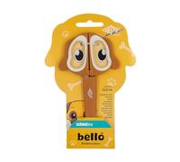 WEDO Tijeras infantiles de 13 cm, diseño de perro Bello marrón, tijeras para manualidades con mango suave y punta redonda