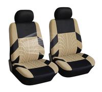 WEDSLK Fundas delantareras para Asiento de Coche para Toyota HV Yaris RZ RC RS C-HR, Poliéster Protector, Funda Coche Transpirable, Protector de Asiento,2 Seats-Beige