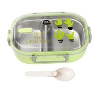 Weduspaty Hot Lunch Box for Kids, Lunch Box 8.3x5.9x2.4in 650ml Safety Food Hot Food 2 Compartements para niños aislado a prueba de fugas con cuchara