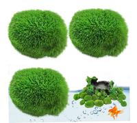 Weduspaty Moss Balls Decorativas, Moss Balls for Fish Tank 3pcs 1.2-1.6 Rocas Artificiales para Terrario Acuario Microlandscape