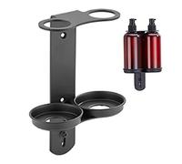 Weduspaty Soporte de Botella de Ducha Soporte de Botella de jabón montado en Pared para el Doble de 300 ml Dispensador Shampoo Ratch de Acero Inoxidable para Cocina del baño con Tornillos Negro