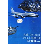 Wee Blue Coo ADVERT BOOTH GIN LONDON NEW YORK CITY AIRPLANE 30X40 CMS FINE ART PRINT ART POSTER BB6625