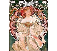 Wee Blue Coo Alphonse Mucha Champenois Old Master Painting Art Print Poster Wall Decor 12X16 Inch