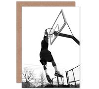 Wee Blue Coo Basketball Hoop Slam Dunk Sport Birthday Sealed Greeting Card Plus Envelope Blank inside Deporte