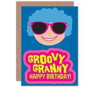 Wee Blue Coo Birthday Happy Gran Granny Groovy Cool Lady Gift Sealed Greeting Card Plus Envelope Blank inside Feliz Guay Regalo