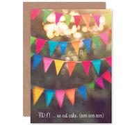 Wee Blue Coo CARD BIRTHDAY HAPPY FUN EAT CAKE BUNTING CELEBRATION GIFT