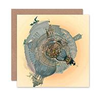 Wee Blue Coo CARD GREETING LITTLE WORLD ROME SKYLINE SPIRAL GIFT