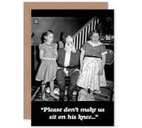 Wee Blue Coo CHRISTMAS XMAS CREEPY SANTA FUN NEW ART GREETINGS GIFT CARD