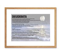 Wee Blue Coo Desiderata Ehrmann Go Placidly Amid Noise Haste Quote Lámina Enmarcada 12 x 16 Pulgadas