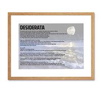 Wee Blue Coo Desiderata Ehrmann Go Placidly Amid Noise Quote Lámina Enmarcada 12 x 16 Pulgadas