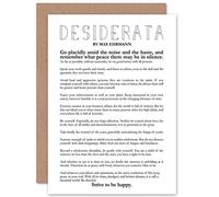 Wee Blue Coo Desiderata Poema por MAX Ehrmann - Tarjeta de felicitación/cumpleaños CP2036