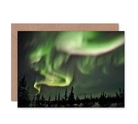 Wee Blue Coo Greeting Gift Photo Skyscape Space Northern Lights Aurora Borealis Sealed Greeting Card Plus Envelope Blank inside Regalo Fotografía Espacio Ligero