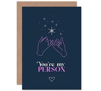 Wee Blue Coo Hand Line Art You Are My Person Love Friendship Sealed Greeting Card Plus Envelope Blank inside Amor