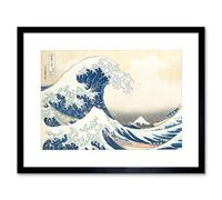Wee Blue Coo HokUSAi Great Wave Off Kanagawa Lámina Enmarcada 12 x 16 Pulgadas
