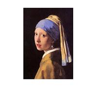 Wee Blue Coo Johannes Vermeer Girl Pearl Earring Painting Impresión del Arte 12 x 16 Pulgadas