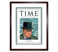 Wee Blue Coo Magazine War 1941 Winston Churchill Man Of The Year Time Art Lámina Enmarcada 12 x 16 Pulgadas