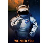 Wee Blue Coo NASA Space Job Advert We Need You Unframed Wall Art Print Poster Home Decor Premium Espacio Publicidad pared Póster Casa