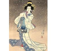 Wee Blue Coo Natori Shunsen Japanese Kabuki Theatre Geisha Unframed Art Print Poster Wall Decor 12x16 inch japonés Teatro Póster pared