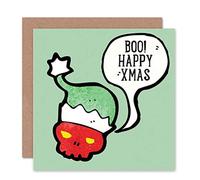 Wee Blue Coo NEW SCARY CHRISTMAS SKULL BOO HAPPY XMAS BLANK CHRISTMAS CARD