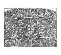 Wee Blue Coo Painting Book Divine Comedy Dante Botticelli Inferno Art Print Poster Wall Decor 12X16 Inch