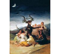 Wee Blue Coo Painting Fantasy Landscape Goya Witches Sabbath Art Print Poster Wall Decor 12X16 Inch