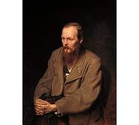 Wee Blue Coo Painting Portrait Perov Author Fyodor Dostoyevsky Art Print Poster Wall Decor 12X16 Inch