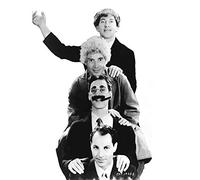 Wee Blue Coo Photography Black White Harpo Groucho Marx Brothers Art Print Poster Wall Decor 12X16 Inch