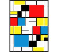 Wee Blue Coo Piet Mondrian Abstract Cubes Squares Unframed Art Print Poster Wall Decor 12x16 inch Resumen Póster pared