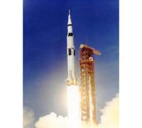 Wee Blue Coo SPACE APOLLO 11 LAUNCH SATURN V ROCKET BLAST THRUST FLAME COOL USA 30X40 CMS FINE ART PRINT ART POSTER Espacio Guay Estados Unidos de America Lámina Póster